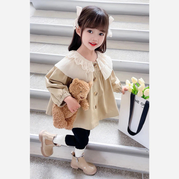 پالتو کتان آستردار وارداتی بچهگانه مناسب 1 تا 6 سال