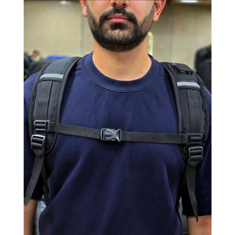 کوله پشتی اسپرت پارچه دیبا خارجی سه خانه لپتاپ دار ضد تعریق