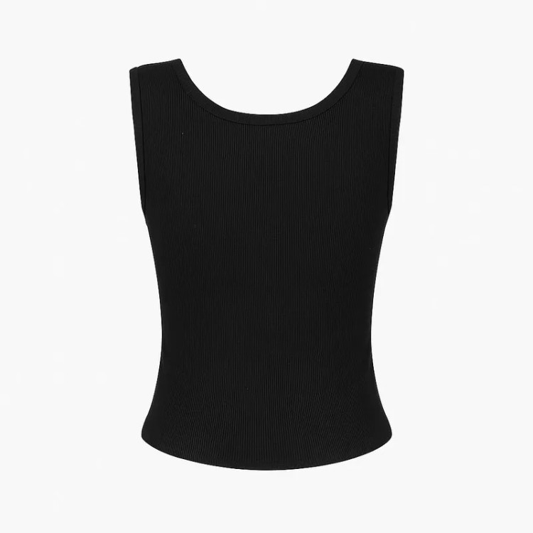 تاپ ورزشی زنانه جذب الیاف مصنوعی ساده یقه گرد سایز 38