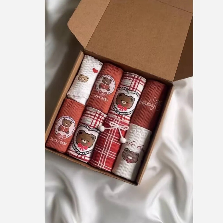 شورت زنانه عروسکی فانتزی کبریتی نخی طرح تدی سایز ایکس لارج