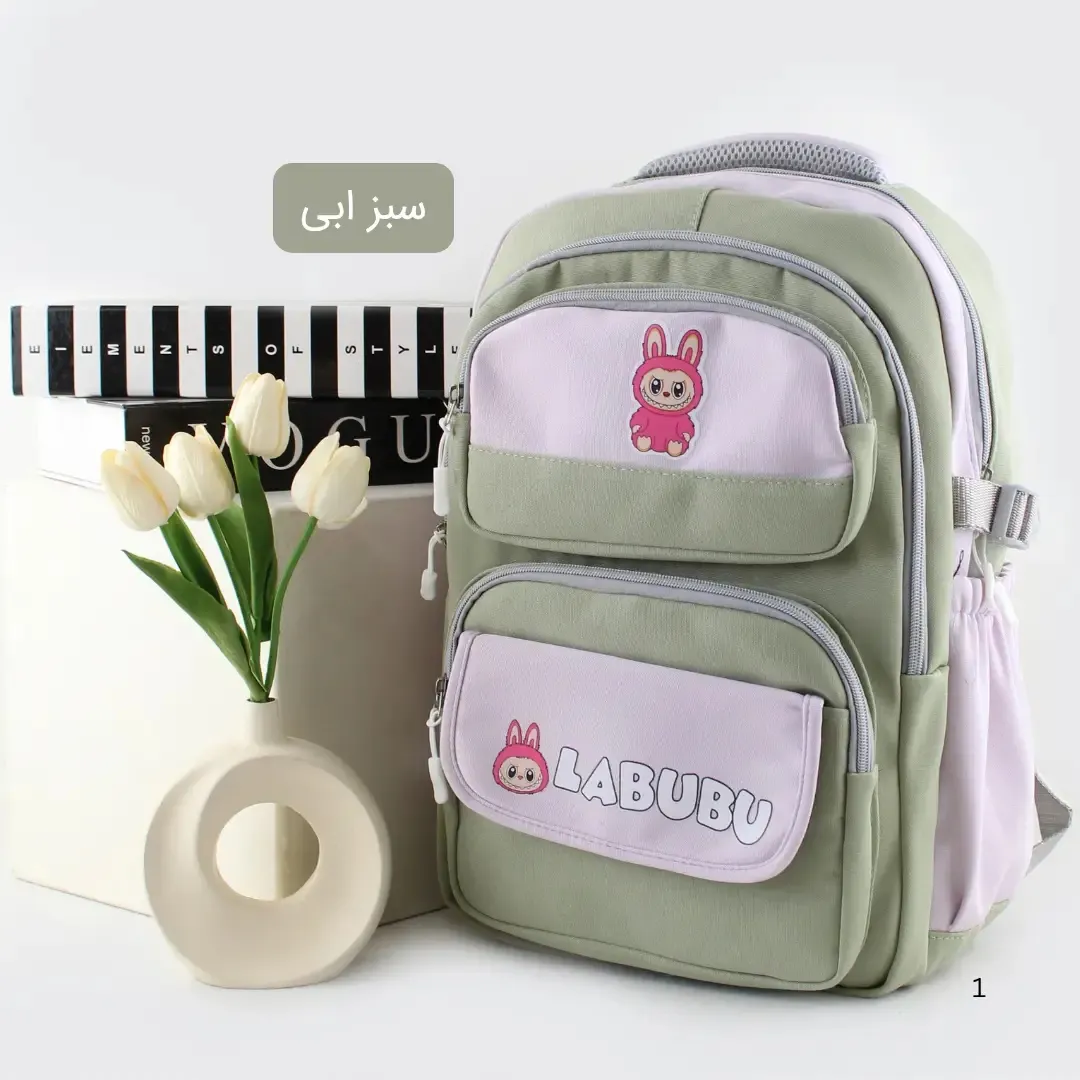 کوله پشتی پارچه ای روزمره و مدرسه دانشگاه مدل جیب دار