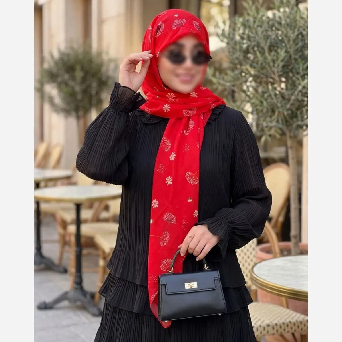 روسری نخی قاصدک طرح سهراب قایق 140 سانتی متر