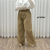 شلوار لینن زنانه ساده فری سایز مناسب تا سایز 48 قد 103