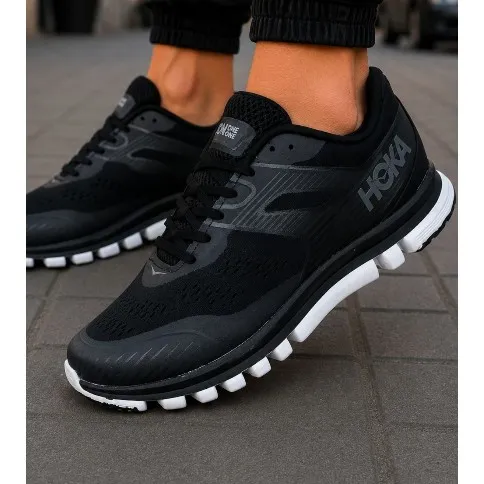 کفش کتانی اسپرت مشکی سبک و نرم زیره پی یو سایز 41 تا 44