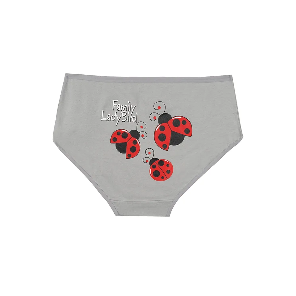 شورت زنانه اسلیپ نخی سایز 3XL پشت چاپی طرح کفشدوزک بانو