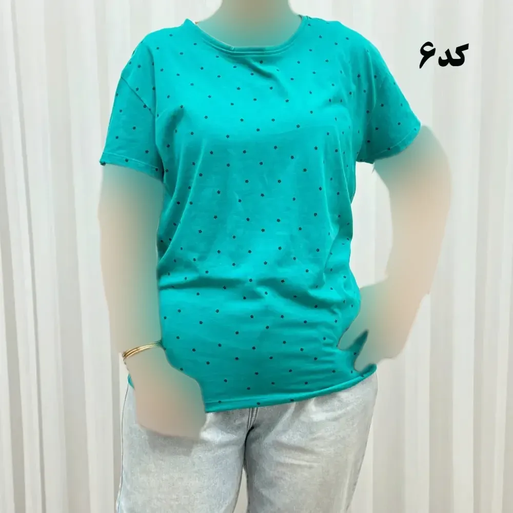تیشرت طرحدار H&M کد 1169 نخ پنبه چهارفصل زنانه دخترانه تنخور راحت