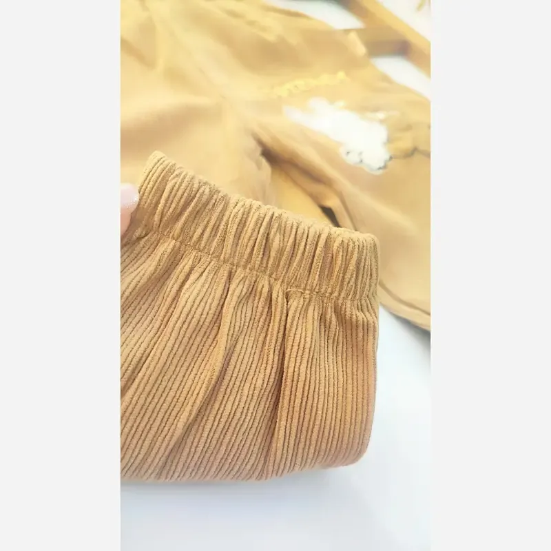 شلوار تک کبریتی وارداتی بچگانه گلدوزی تدی و خرگوش