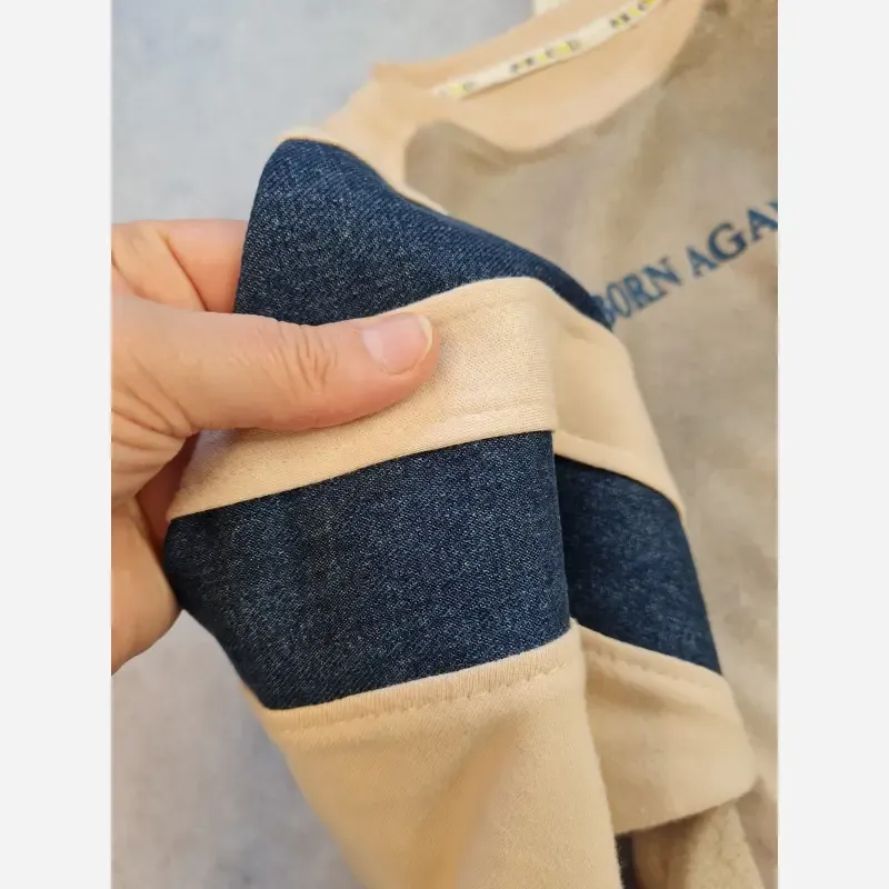 ست پاییزه بچگانه بلوز دورس و شلوار جین بگ سایز 50 تا 65