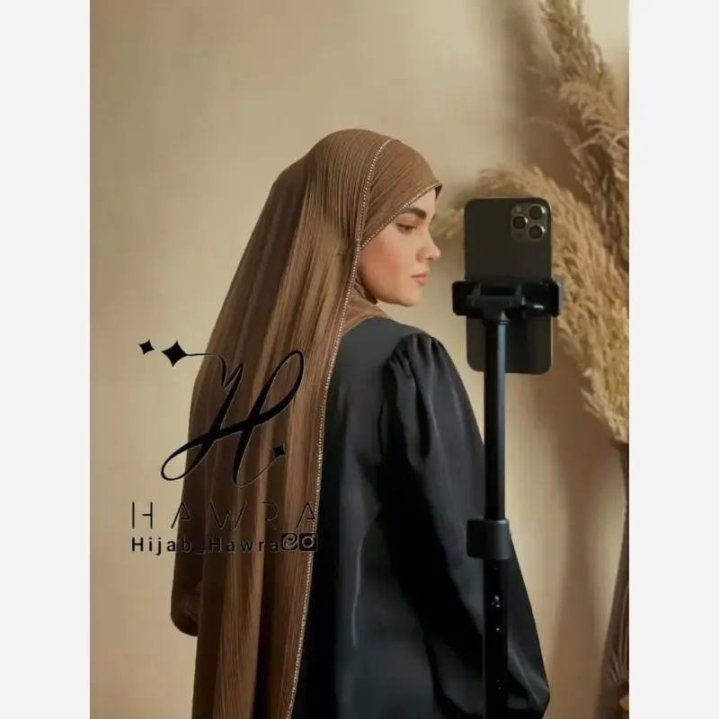 شال کشی کویتی کریشه تریکو کش نگین دار و ساده ابعاد 2 در 75 سبک و خنک