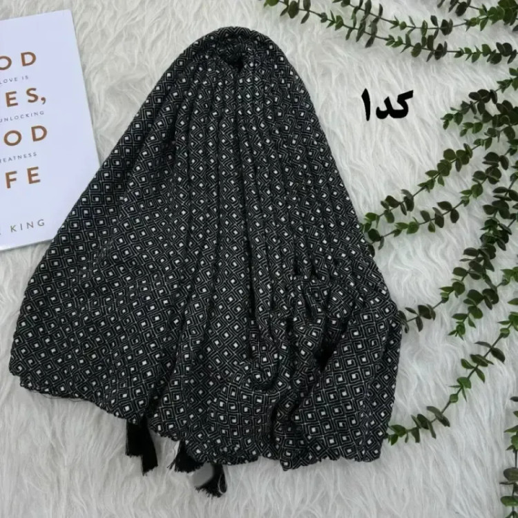 شال نخی برشکا طرحدار طرح جیوانچی قواره 200 در 85 سانت مناسب روزمره