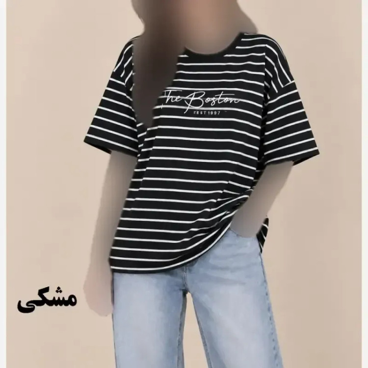 تیشرت باکسی رینگی نخ پنبه زنانه و دخترانه فری سایز مناسب تا سایز 50
