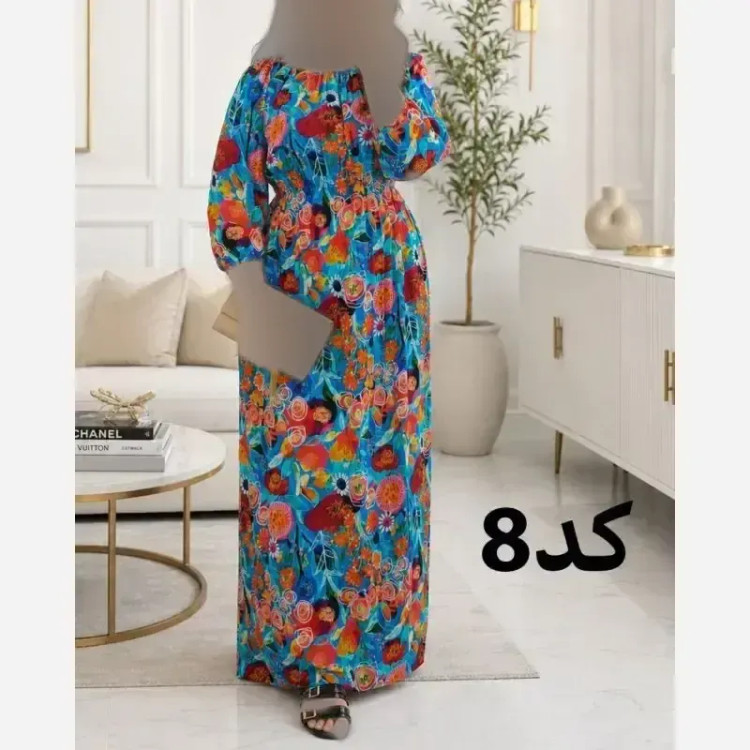 پیراهن ساحلی زنانه نخی خارجی نرم و لطیف سایز 38 تا 48