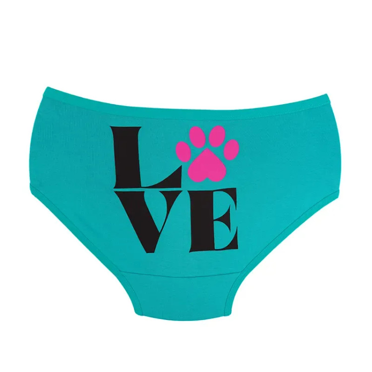 شورت اسلیپ زنانه تمام نخ طرح LOVE سایز L برند بانو