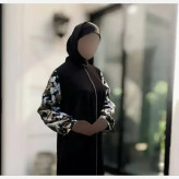 مانتو عبایی مشکی طرح مهلا جنس کرپ الیزه نخ توییست آستین آستر دار سایز بزرگ