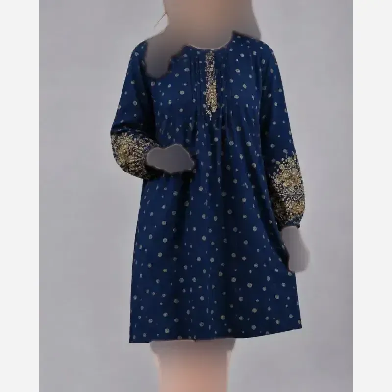 تونیک زنانه طرح اندونزی نخی سایز بزرگ قواره دار