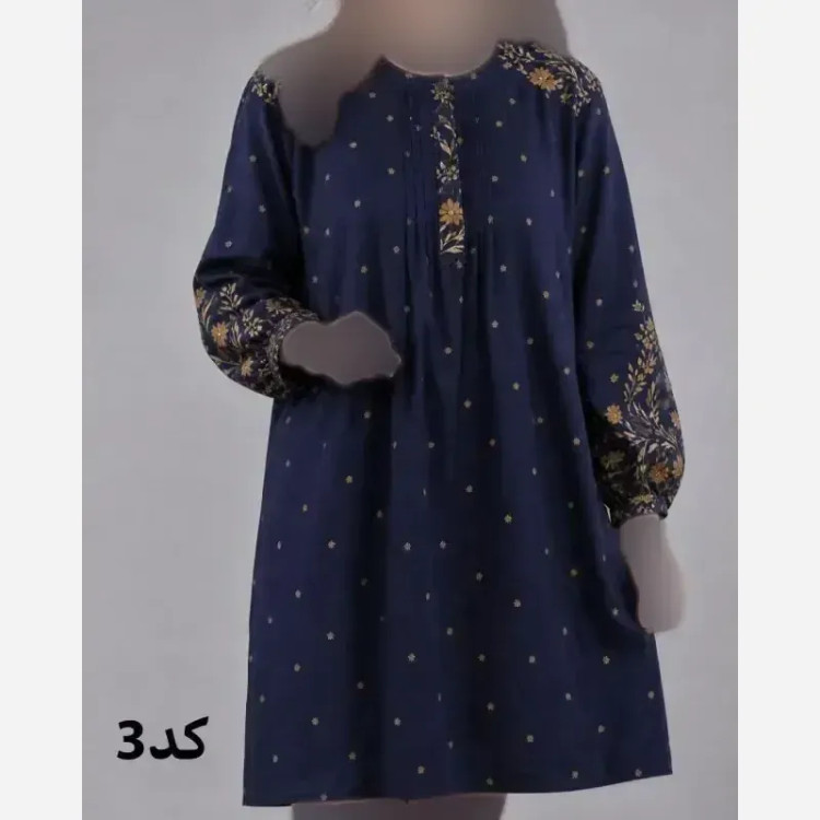 تونیک زنانه طرح اندونزی نخی سایز بزرگ قواره دار