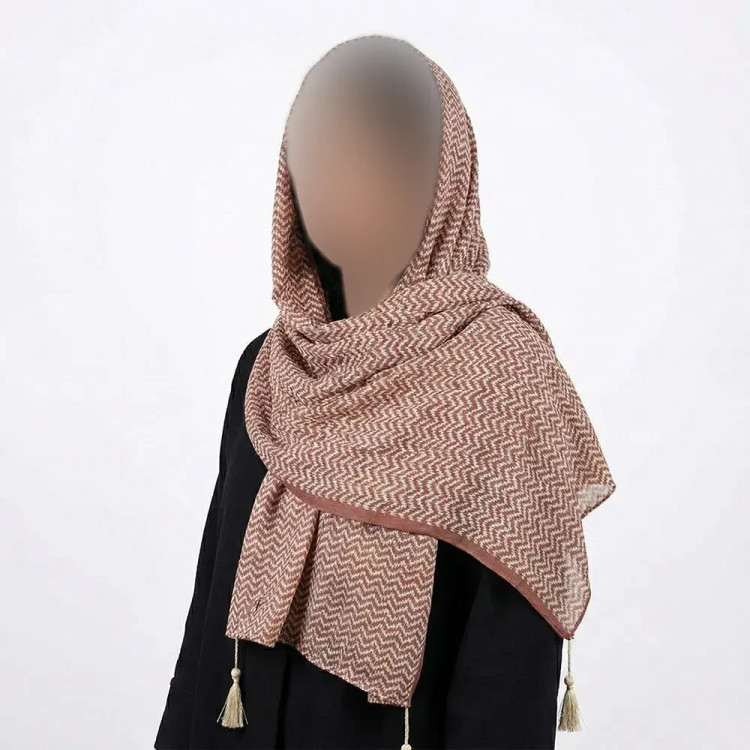 شال زنانه پلیسه زیگزال تابستانه و بهاره کد 9636