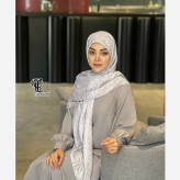 روسری نخ کاستوم سیتو طرح مروارید یاسی دورچرخدوز قواره بزرگ 140 سانتیمتر